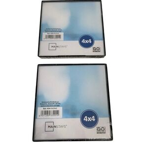 Walmart Mainstays 4x4 Black Square Picture Frames Set of 2 MS98-210-274-61 NEW
